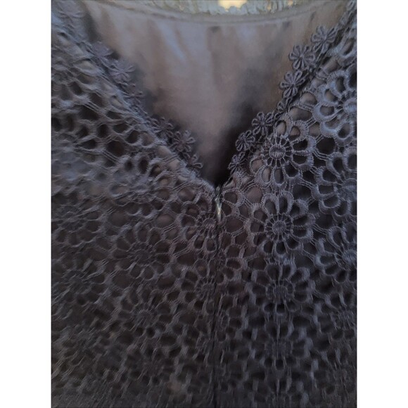 Laundry Shelli Segal Lace Sheath Dress Inkblot Navy Blue 8 NWT Cocktail Formal - Picture 8 of 11